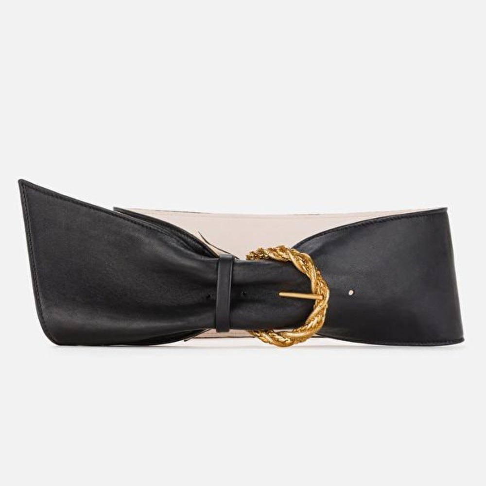 Black Belt with Gold Buckle & Bow